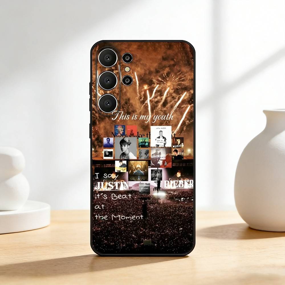 J-Джастин Бибер - C-Коачелла 2026 Чехол для телефона для Samsung S26,S25,24,23,22,30,21,10,9,Ultra,Plus,Lite,FE Мягкий черный чехол