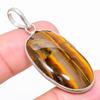 Tiger Eye Gemstone 925 Sterling Silver Jewelry Pendant 1.97" B4g38