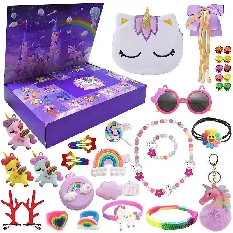 Advent Calendar BOX DIY Building Blocks Christmas Tree Santa Claus Deer 24 Days Countdown Calendar Blind box Kids Gift Navidad