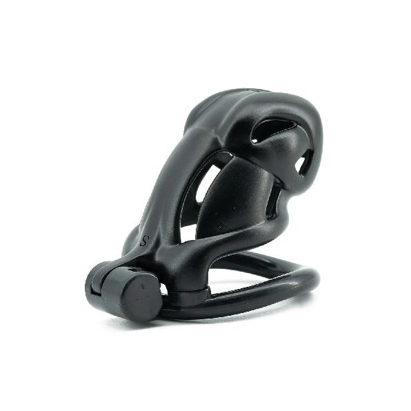Black Curved Ring Cuckold Male Chastity Device Long Plastic Cock Cage Penis Lock Sex Toys for Men