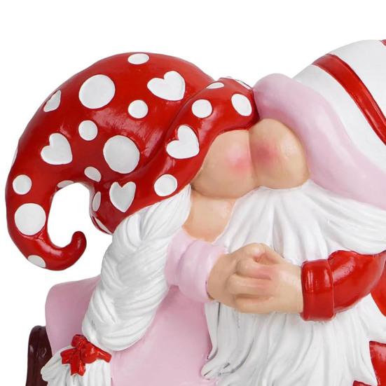 Фигурка пары гномов на День святого Валентина, настольное украшение для пары гномов, смоляная статуэтка целующейся пары гномов, подарки для девушки, мамы, женщины