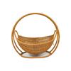With Handle Woven Storage Basket High Grade Hand Woven Basket Imitation Rattan Basket  Home Kitchen