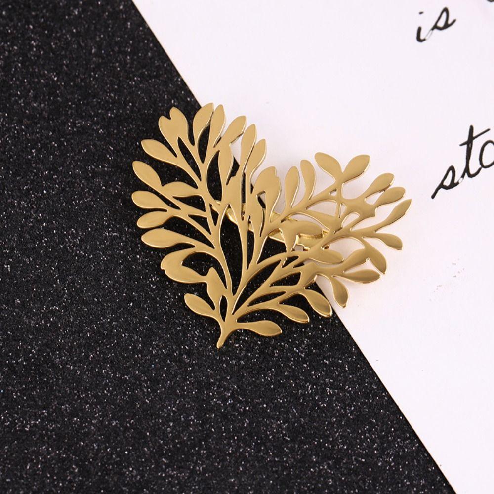Trend Feather Pin Metal Suit Collar Brooch Clothing Accessories Tree of Life Badge Men/Women