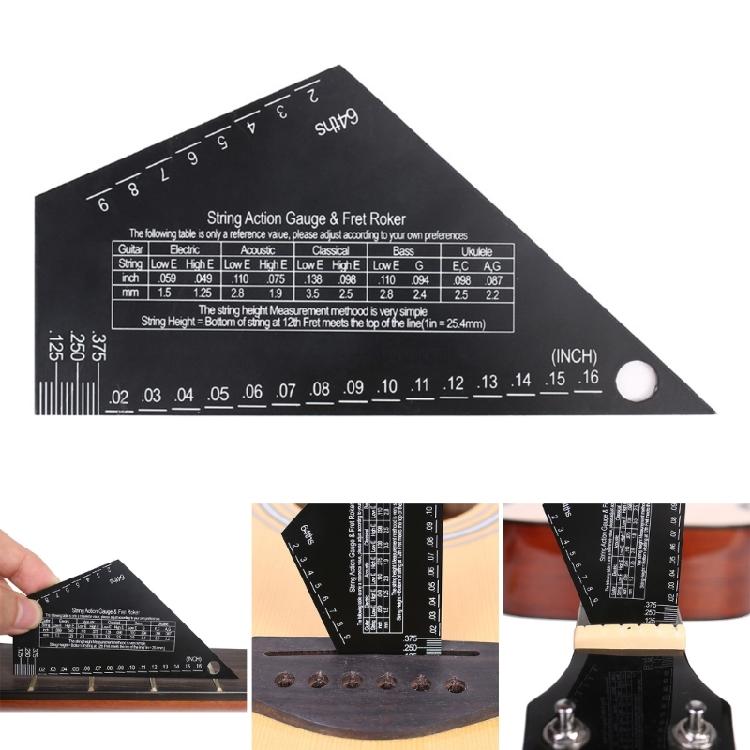 High Precise Guitar Luthier Tool Ruler String Action Gauge String Height Ruler