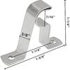 7/16” Cafe Rod Brackets,Set of 2 Curtain Rod Brackets for mounting a Curtain Rod to The Wall,Nickel…