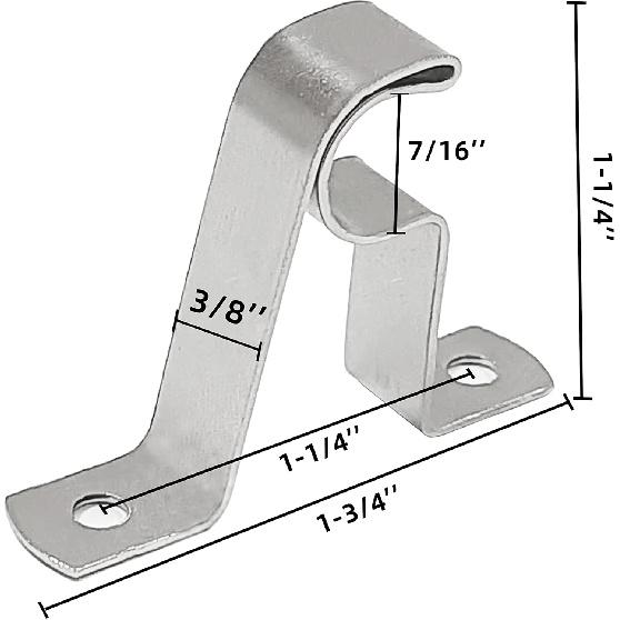 7/16” Cafe Rod Brackets,Set of 2 Curtain Rod Brackets for mounting a Curtain Rod to The Wall,Nickel…