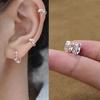 Tiny Piercing Cartilage Jewelry Gold Plated Huggie Stud Cubic Zirconia Hoop Earrings Cuff Earrings