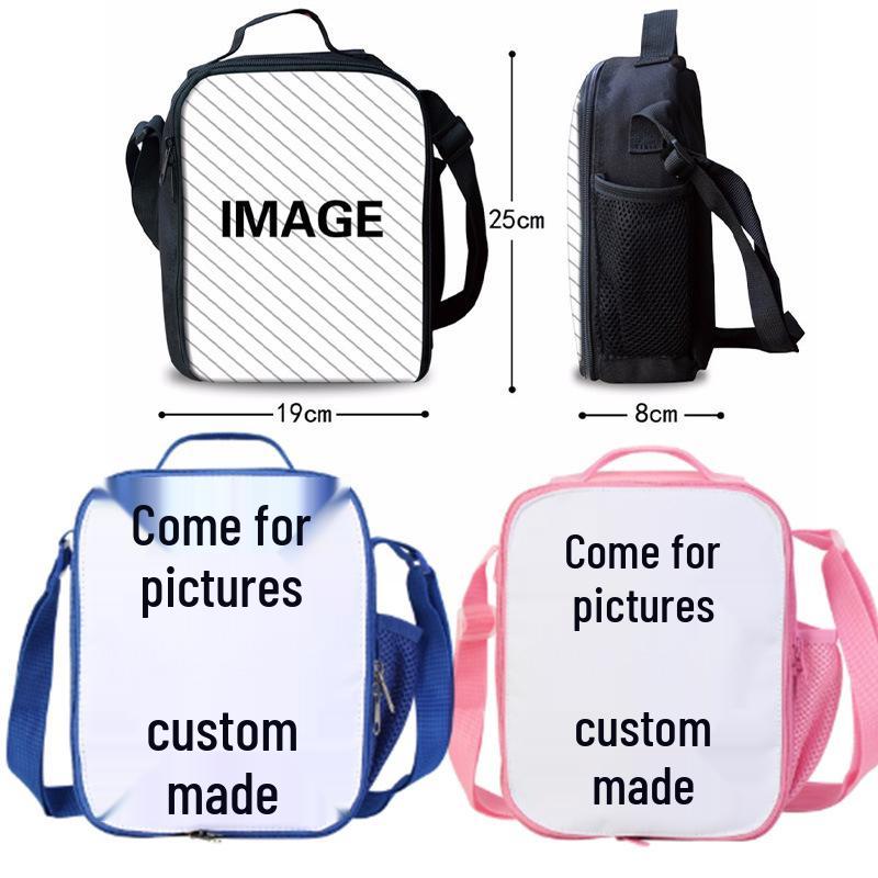 Gumball Blue Print Lunch Bag - Stylish, Insulated Summer Design for Students