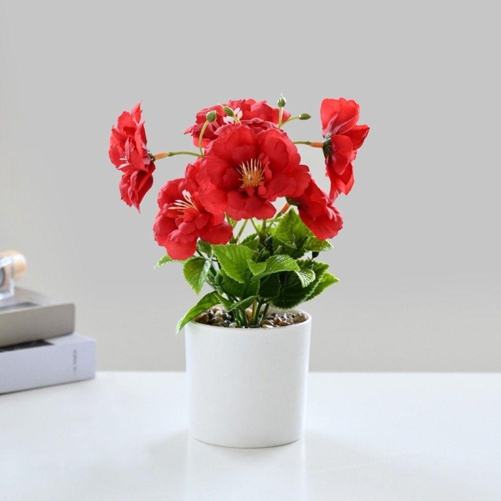 Sunflower Plant Simulation Bonsai Placement Fake Plant Flowerpotted Artificial Flower Party Decor