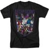Popfunk Футболка с коллажем Десептиконов Трансформеров и Наклейки (Маленький)