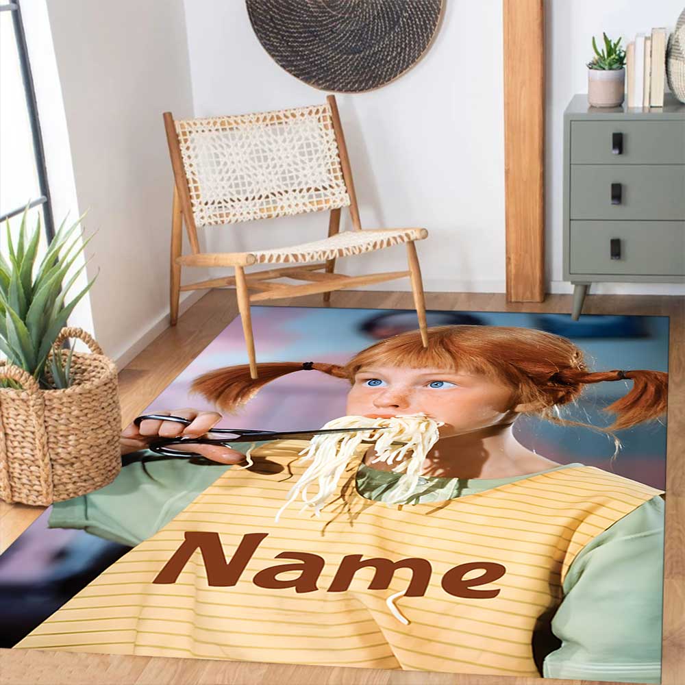 Pipi Customize your name rug, office chair cushion, home bedroom living room gift.
