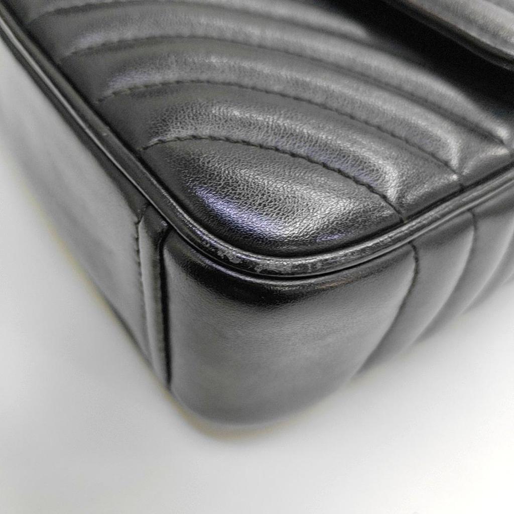 [Pre-Owned] Black Leather Medium Shoulder Bag - Very Good #O0ZICS