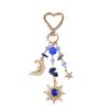 Vintage Zinc Zinc Alloy Beaded Bag Charm Shiny Pendant Keychain Boho Style Key Ring  Daily Wear
