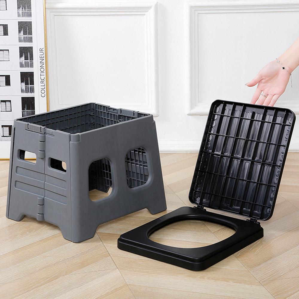 Дорожный автомобильный туалет, портативный складной горшок для кемпинга, аварийный туалет с крышкой, нагрузка до 150 кг для автомобиля