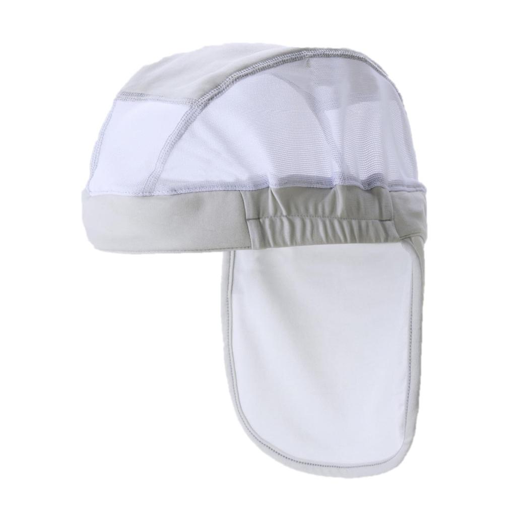 Mizuno Cooling Inner Wet and Layerable Hat for Heatwave Free Size Cap, Cool, Protection, Junior, C2JWC101, White/Ice Gray,