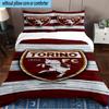 Torino Fc Crest Design 3PCS Bedding Set 2D Printing (Includes 1 Duvet Cover + 2 Pillowcases Coreless), Bedroom decor,Fan gift