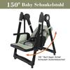 2-in-1 Baby High Chair with Rocking Function, 5-Point Safety Harness, Locking Wheels, Removable Tray, Foldable & Height-Adjustable, Dark Green