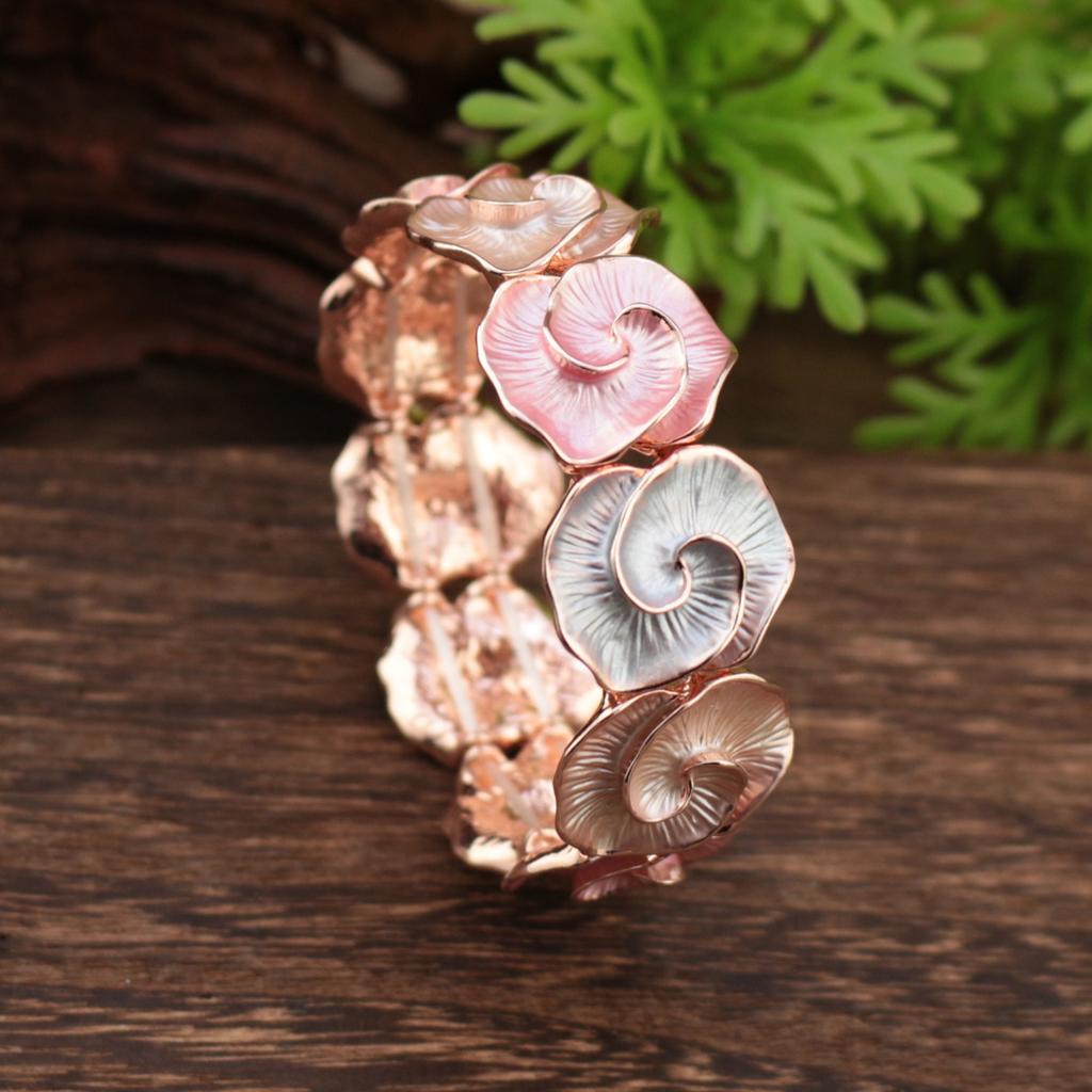 Новый цвет Масло Геометрическая Роза Эластичный Браслет Мода Премиум Женский Универсальный Сплав Браслет