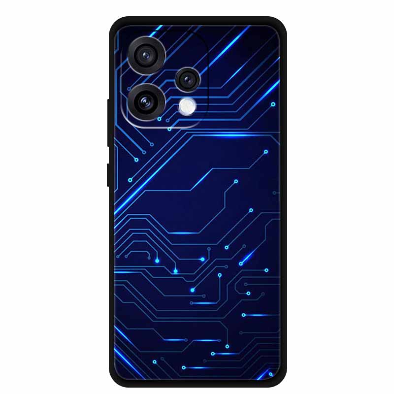 Чехол для Oppo Reno 15 15c Свежий Цветок Мягкий Силикон ТПУ Чехлы для Телефона для Reno15 Reno15C Ударопрочный Крутой Волк Животные Защитный