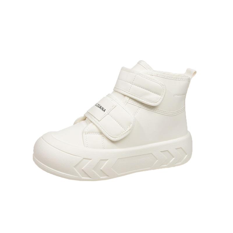 Хлопковая обувь женская зима 2025 новые бархатные зимние сапоги с круглым носком толстая подошва теплые универсальные туфли на липучке женские