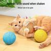 Extra Large Sisal Ball Cat Toy - Durable, Scratch & Bite Resistant, Sounding Teaser Wand for Self-Play & Boredom Relief