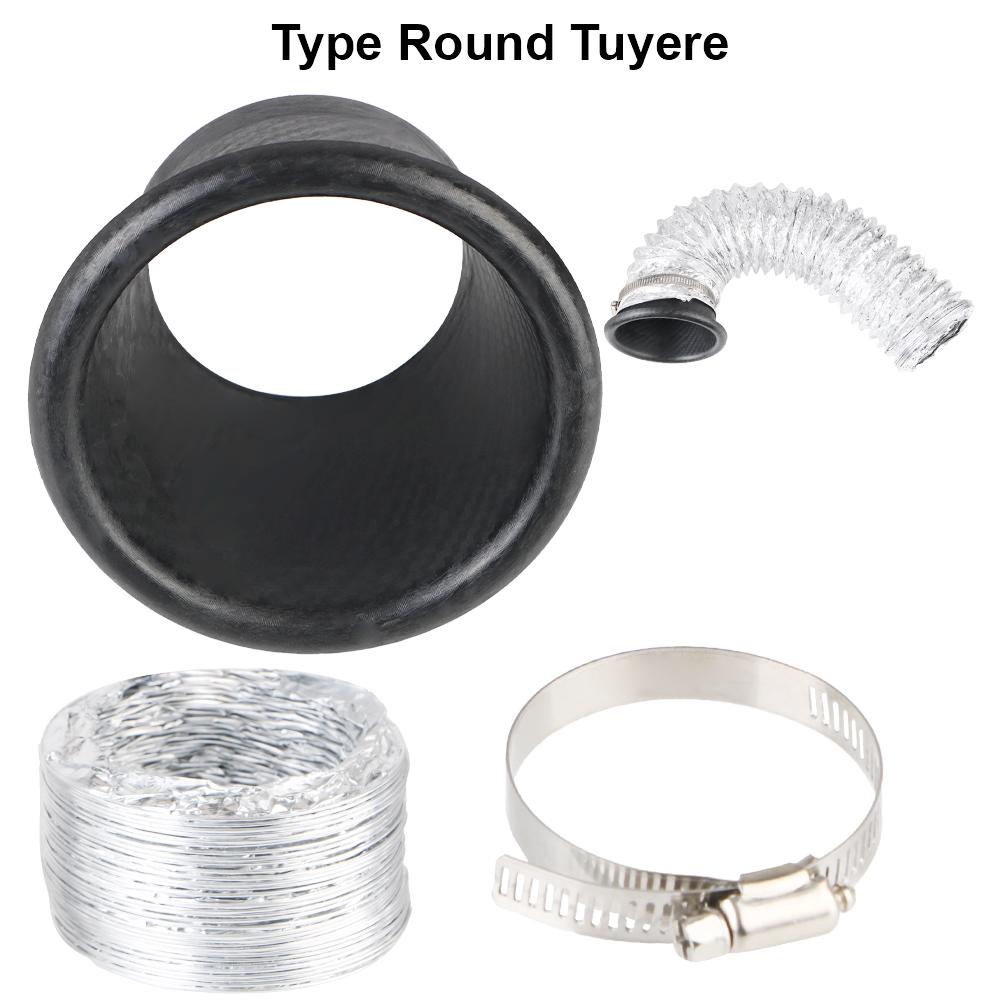 Автоаксессуары Набор воздухозаборных патрубков Комплект воздуховодных трубок Турбо воздухозаборник Круглые/Квадратные насадки Универсальная система воздухозаборника переднего бампера автомобиля