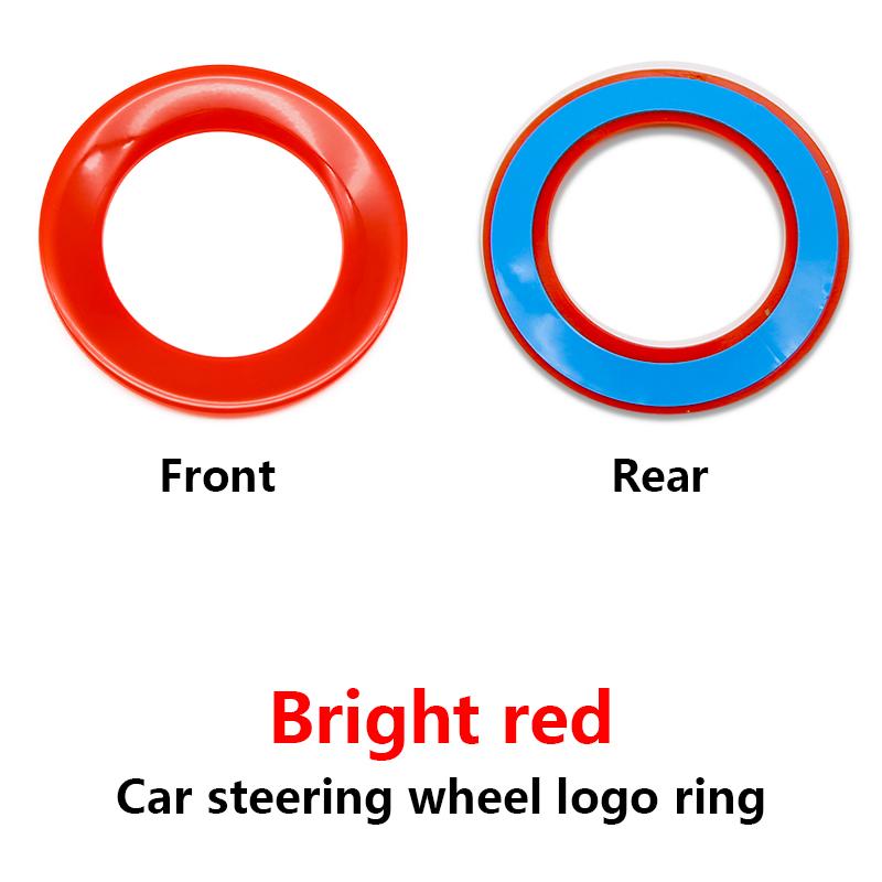ABS Carbon Fiber Pattern Car Logo Steering Wheel Decoration Sticker Accessories For VW R Gti Line Passat Golf 5 6 Polo Scirocco zw0
