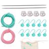 PAVIKE Knitting Kit with Knitting Stitch Crochet DIY Sewing Hand Repairs for Knitting and A Great Gift for and Includes a Storage 18-Piece Needles,