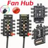4-контактный ШИМ-хаб-разветвитель для вентиляторов, кулер для корпуса, вентилятор для ПК, адаптер для управления светодиодной лентой, сокет, плата контроллера температуры