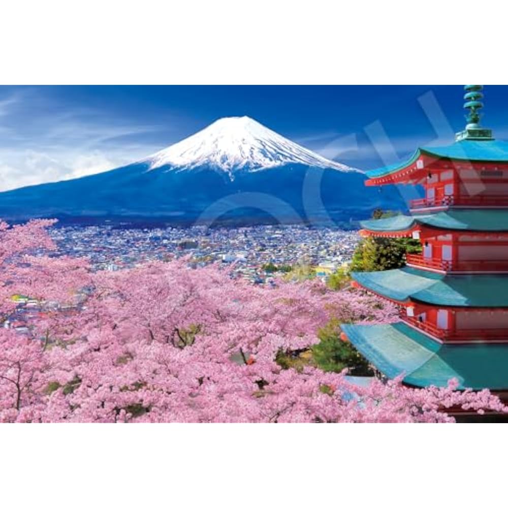 Epoch 1000 Piece Jigsaw Puzzle, Japanese Scenery, Spring Breeze Fuji and Five-storied Pagoda, Yam...