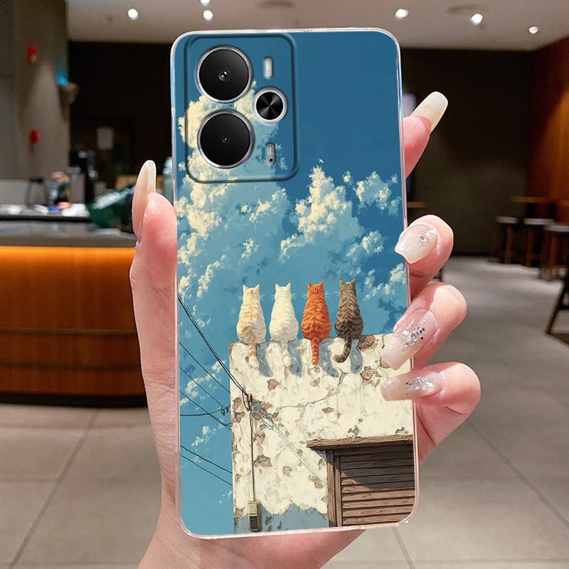 Чехол Для Realme 14 5G 14T 2025 Чехол Для Телефона Роскошный Дракон Милый Крутой Мальчики Девочки Мягкий Чехол Realme14 Realme14T Прозрачные Чехлы