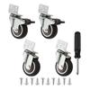 Yetaha Casters, 2-inch L-Plate, Total Weight Capacity 108kg, 360-Degree Rotation, Quiet, for Furniture Replacement, Includes Screwdriver and Screws, S