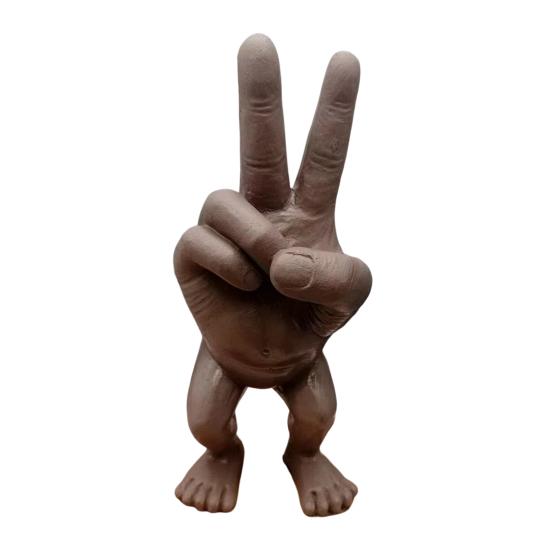 Статуэтка с двумя пальцами из смолы, скульптура в виде ножниц для домашнего офиса, книжной полки, украшение, рождественский фестиваль, подарок