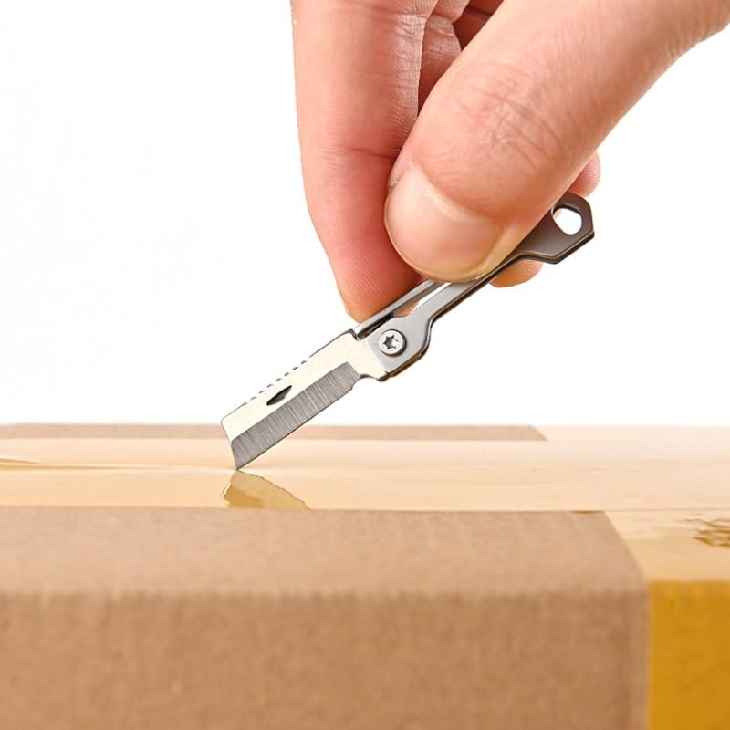 Мини-складной нож, почтовый нож, лезвие из нержавеющей стали, бритвенный нож, карманный нож для ленты, брелок-конверт, коробка, открытая посылка для писем