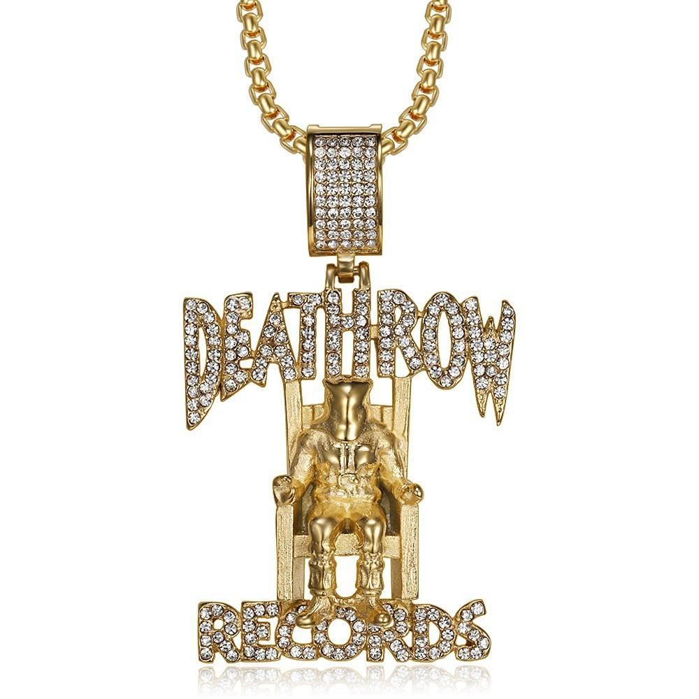 Титановая сталь Новый DEATHROW/RECORDS 3D Подвеска-ожерелье заключенного Модное Хип-Хоп украшение DZ729