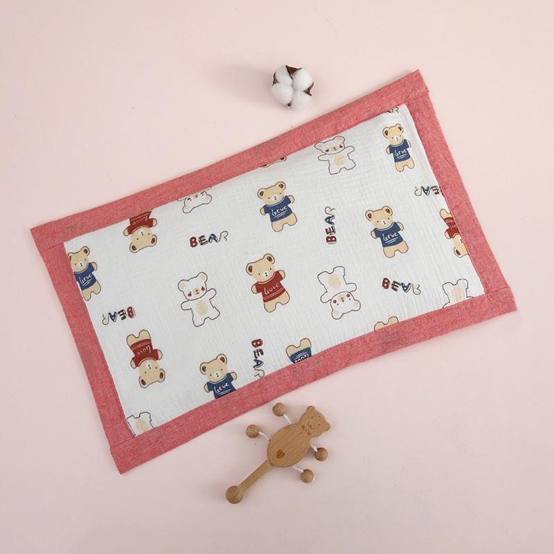 Baby Pillow Infants Toddlers 0-6 Years Old Cotton Cover Buckwheat Hull Filled Rectangular Kids Sleep Support