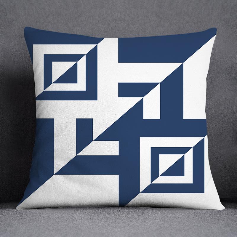 Geometric Color Pillowcase Home Decoration Pillowcase Square Pillowcase Home Office Decoration Cushion Cover