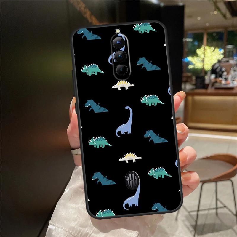 ZTE Nubia Red Magic 8S 8 9 Pro Plus Red Magic 6 7 Pro 6S 7S Pro 5G 5S 6R uchun Dinozavr naqshli g'ilof