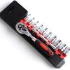12pcs Ratchet Socket Wrench Set Chromium Vanadium Steel Fast and Labor-saving Front and Reverse Wrench Car Manual Repair Tool