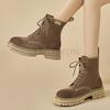 Модная женская обувь высокое качество на шнуровке женские ботинки модные с круглым носком повседневные ботинки женские горячая распродажа ажурные каблуки ботильоны