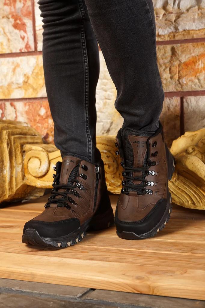 Men's Fashion Waterproof Flat Heeled Boots Bootie Waterproof Unisex Outdoor Boat Shoes