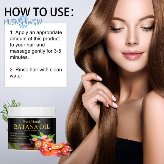 Natural Batana Oil for Hair Growth: Strengthening, Moisturizing, Nourishing, Repairing Dry Hair - Prevent Hair Loss, Eliminates Split Ends