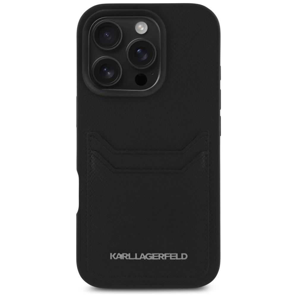 Etui do iPhone 16 Pro Karl Lagerfeld Cardslot Metal Czarny