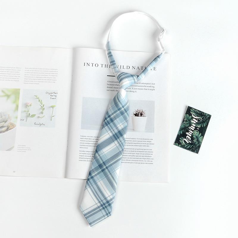 JK Bow Tie for Women, Japanese Uniform Shirt, College Style Student Plaid Tie, Men's Free Ribbon Accessories