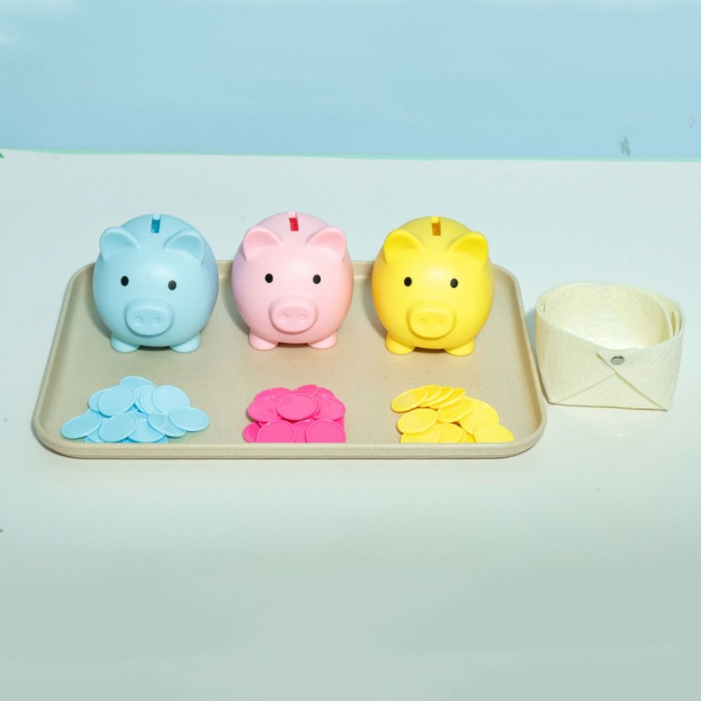 Colorful Piggy Bank Color Matching Toys Toddler Coin-operated Toy Movement Training for Children