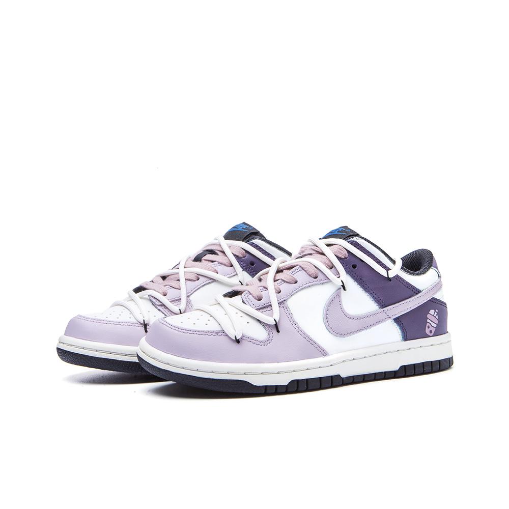 Nike Кроссовки Dunk Taro Paste Boba, Amber Low top, Женские, Фиолетово-белые, DH9765-104(Команда189-)