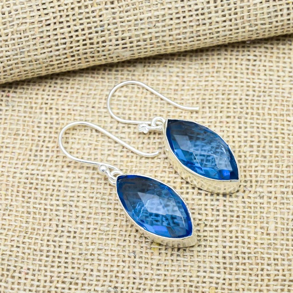 Танзанит драгоценный камень ручной работы 925 стерлингового серебра ювелирные изделия Бохо серьги для свадебного подарка