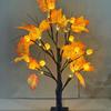 24 Inches Halloween Tree with Light LED Glowing Tree with Ghost/Pimpkin/Eyeball Light for Indoor Home Table Decor