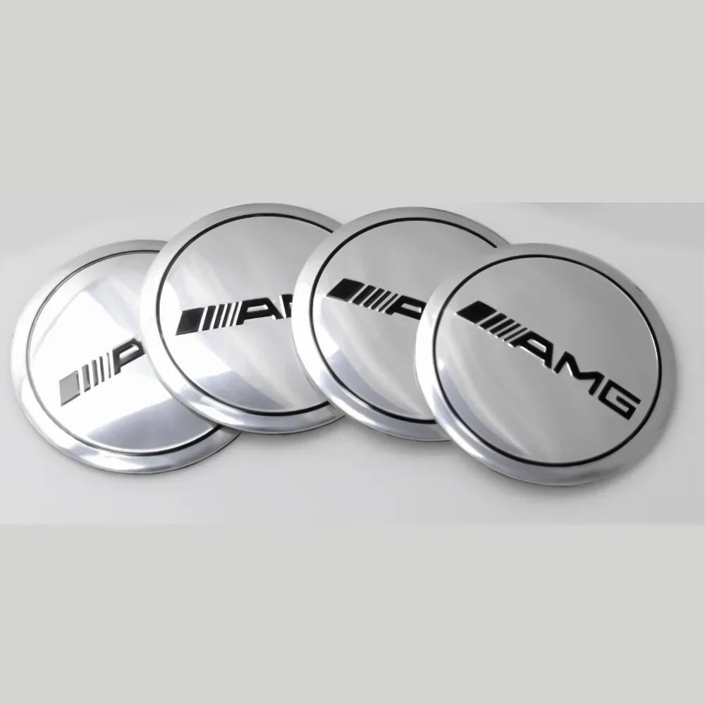 C200 E200 For Mercedes Benz 4Pcs Car Styling Wheel Hub Cap Stickera Auto Refit Accessories for Mercedes Benz Amg W203 W176 W221