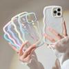 Wave Frame iPhone Case: Solid Color, Candy Design for iPhone 12, 13, 14 Pro Max, 15, 16, X.